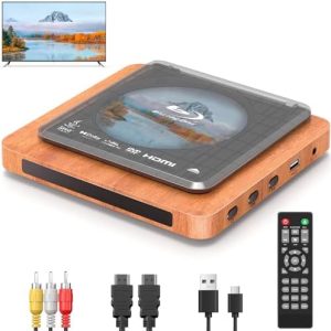 2025 Blu-ray Player | HDMI/AV Cables & Remote Included | Dolby Audio/DTS, 1080P | Plays Blu-ray A1 & All DVDs (PAL) | Re